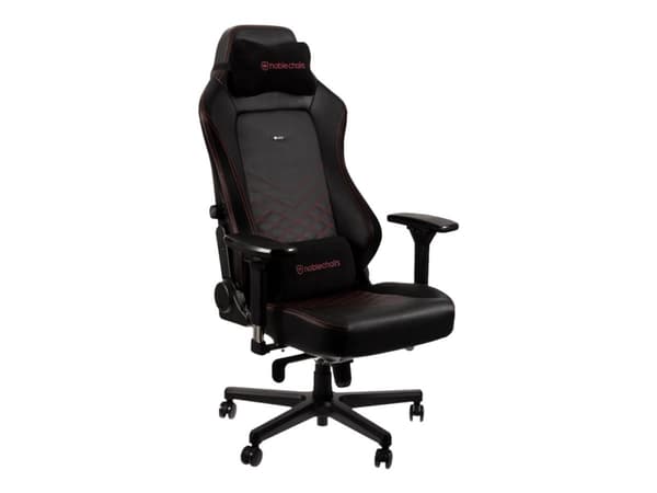 Noblechairs Hero - Stol - ergonomisk - armlener - T-formet - tipping - roterende - aluminium, polyuretan, stål, minneskumplast, polyuretan vegansk im