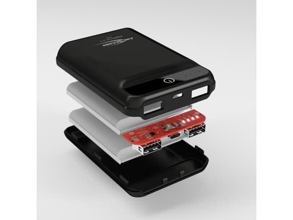 ANSMANN Powerbank 10.8 Mini - Strømbank - 10000 mAh - 37 Wh - 2.4 A - 2 utgangskontakter (USB) - svart