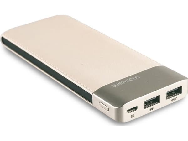 RealPower PB-8000 Fashion, 8000 mAh, Lithium Polymer (LiPo), Sort, Sjampagne