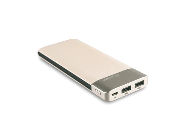 RealPower PB-8000 Fashion, 8000 mAh, Lithium Polymer (LiPo), Sort, Sjampagne Sort, Sjampagne