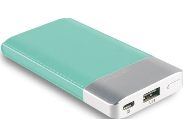 RealPower PB-4000 Fashion, 4000 mAh, Lithium Polymer (LiPo), Blå, Sølv