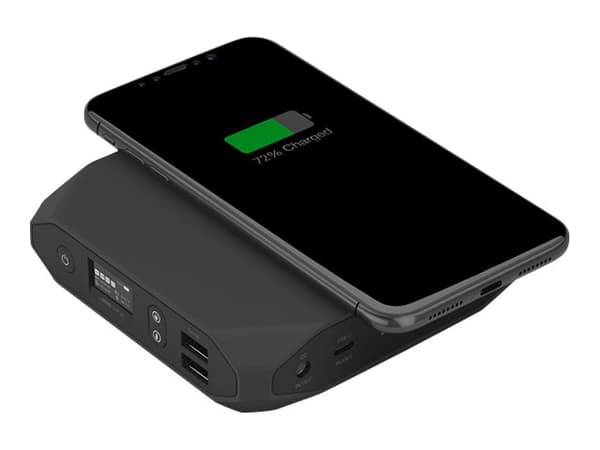 Omnicharge OMNI20+ - Strømbank - 20000 mAh - 71 Wh - 100 watt - 5 A - QC 3.0 - 5 utgangskontakter (3-pols, 5,5 x 2,1 mm DC-jakk, 2 x USB, 18-stifts U