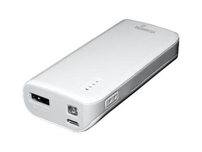 MediaRange Mobile Charger - Strømbank - 5200 mAh - 2.1 A (USB) - på kabel: Micro-USB - grå, hvit Grå, Hvit