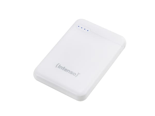 Intenso Powerbank XS5000 - Strømbank - 5000 mAh - 2.1 A - 2 utgangskontakter (USB, 24 pin USB-C) - på kabel: USB-C - hvit
