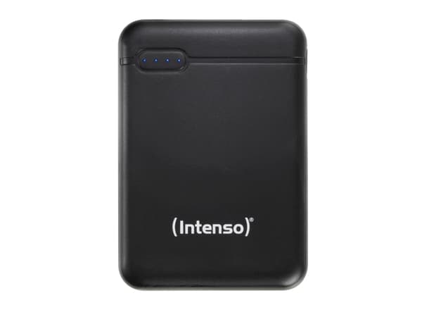Intenso Powerbank XS5000 - Strömförsörjningsbank - 5000 mAh - 2.1 A - 2 utdatakontakter (USB, 24 pin USB-C) - på kabel: USB-C - svart