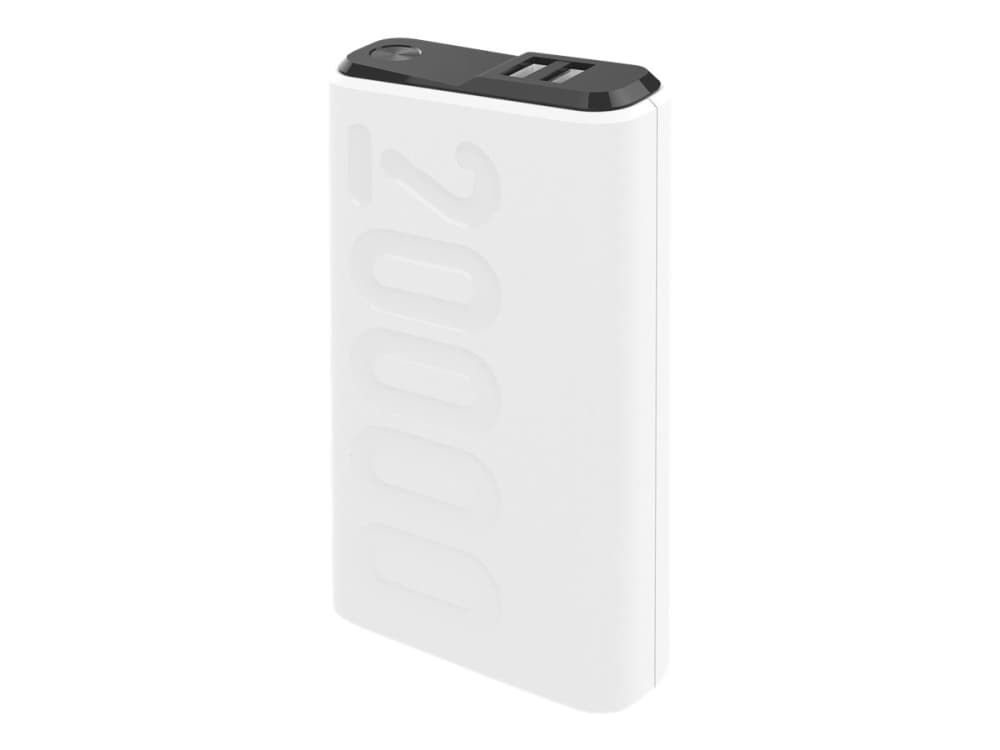 Celly PBPD18W20000WH - Strømbank - 20000 mAh - 74 Wh - 18 watt - 3 A - QC 3.0 - 3 utgangskontakter (2 x USB, USB-C) - hvit