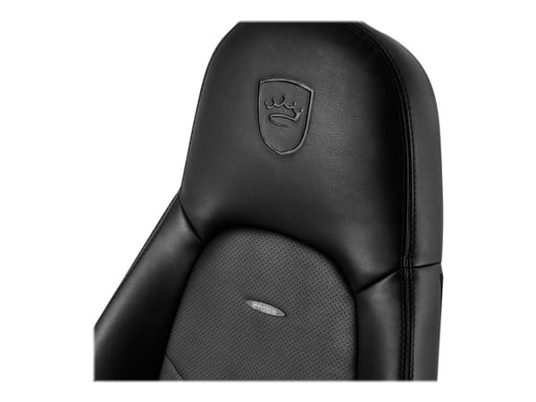 noblechairs ICON, pehmustettu istuin, Pehmustettu selkänoja, Musta, Musta, Tekonahka, Vaahto, Tekonahka, Vaahto