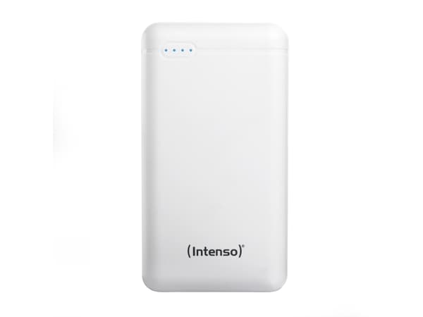 Intenso XS20000 - Strømbank - 20000 mAh - 3.1 A - 2 utgangskontakter (USB, 24 pin USB-C) - hvit