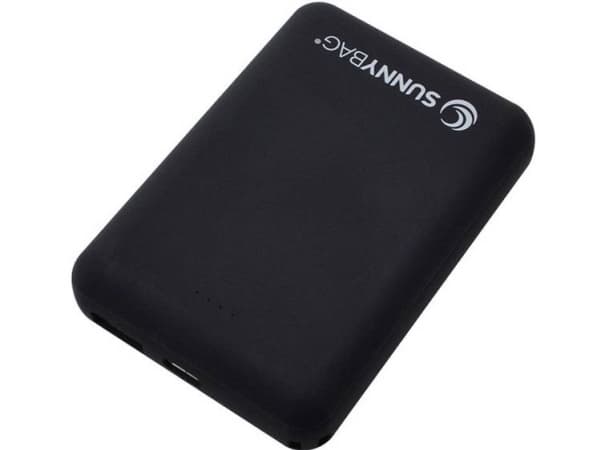 SunnyBag compact10000 Powerbank 10000 mAh Litium Sort Statusvisning