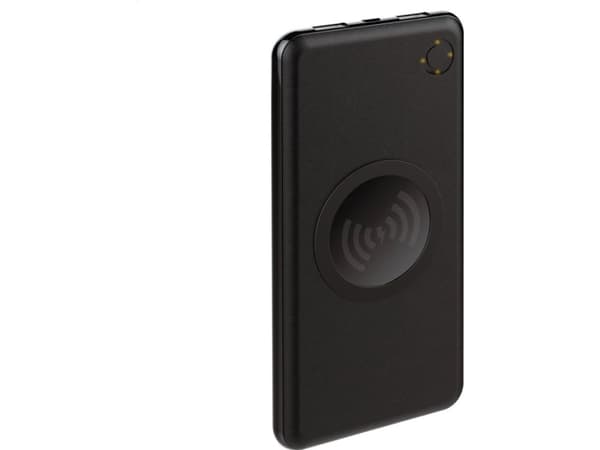 Platinet strømforsyningsenhet 10000mAh 2xUSB Wireless QI, svart (44572)