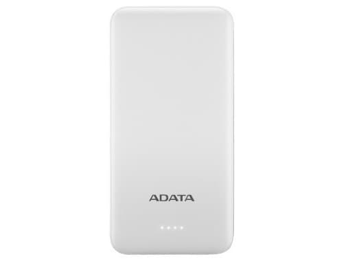 ADATA T10000 - Strømbank - 10000 mAh - 2 A - 2 utgangskontakter (USB) - hvit