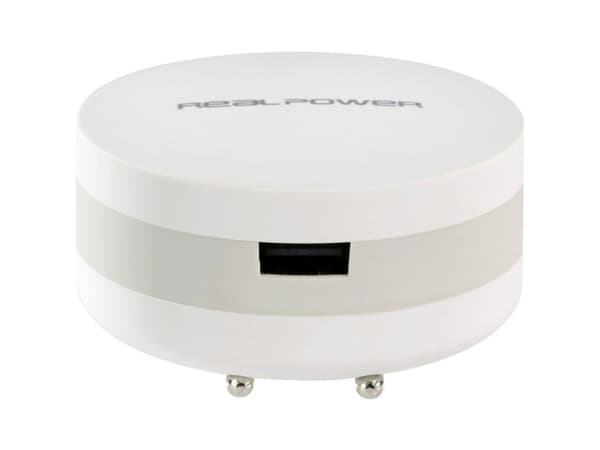 Realpower PBC1800 - Strømbank + AC-strømadapter - 1800 mAh - 1 A (USB) - på kabel: Micro-USB