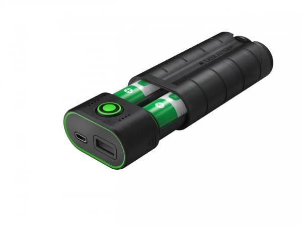 Ledlenser Flex7 Powerbank genopladelig inkl. 2 stk. 18650 batterier 6800 mAh