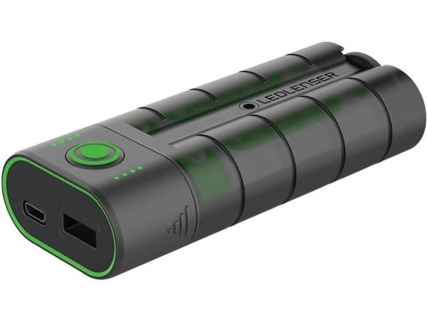 Ledlenser Flex7 Powerbank genopladelig inkl. 2 stk. 18650 batterier 6800 mAh