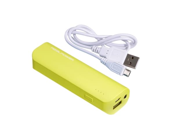 RealPower PB-2600, 2600 mAh, Lithium-Ion (Li-Ion), Grønn, Limefarget