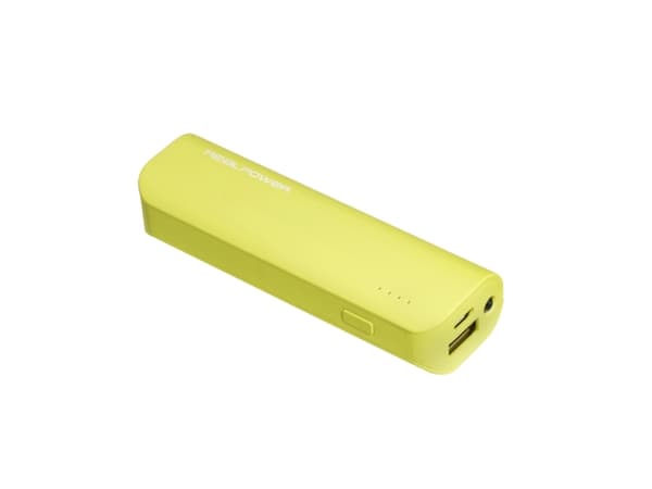 RealPower PB-2600, 2600 mAh, Lithium-Ion (Li-Ion), Grønn, Limefarget