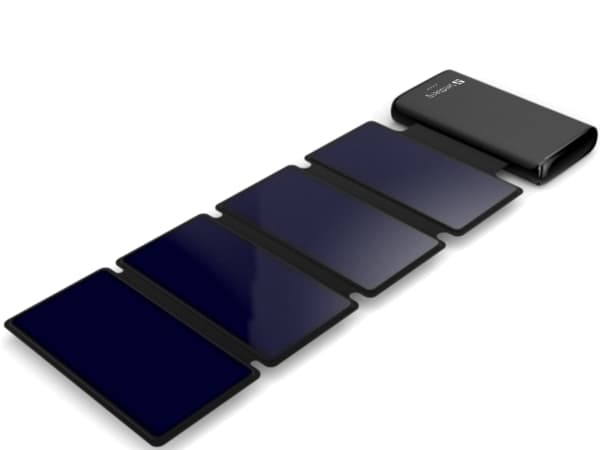 Sandberg Solar 4-Panel Powerbank 25000 - Solenergibank - Li-pol - 25000 mAh - 92.5 Wh - 18 watt - 3 A (2 x USB, 24 pin USB-C) - på kabel: Micro-USB,