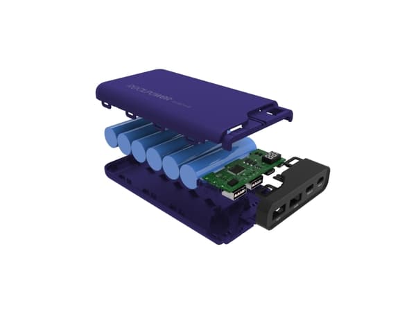 RealPower PB-15000C Navy Blue, 15000 mAh, Sort, Blå