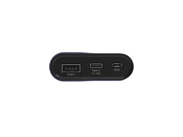 RealPower PB-7500C Navy Blue, 7500 mAh, Sort, Blå