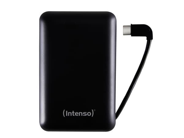 Intenso XC10000 - Strømbank - 10000 mAh - 3 A - 2 utgangskontakter (USB, 24 pin USB-C) - svart