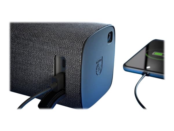 Philips TAS7505 - Högtalare - för bärbar användning - trådlös - Bluetooth - 30 Watt - grå