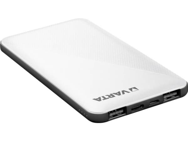 Varta Energy - Strømbank - 5000 mAh - 18.5 Wh - 12 watt - 3 utgangskontakter (2 x USB, 24 pin USB-C)