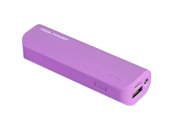 RealPower PB-2600, 2600 mAh, Lithium-Ion (Li-Ion), Rosa