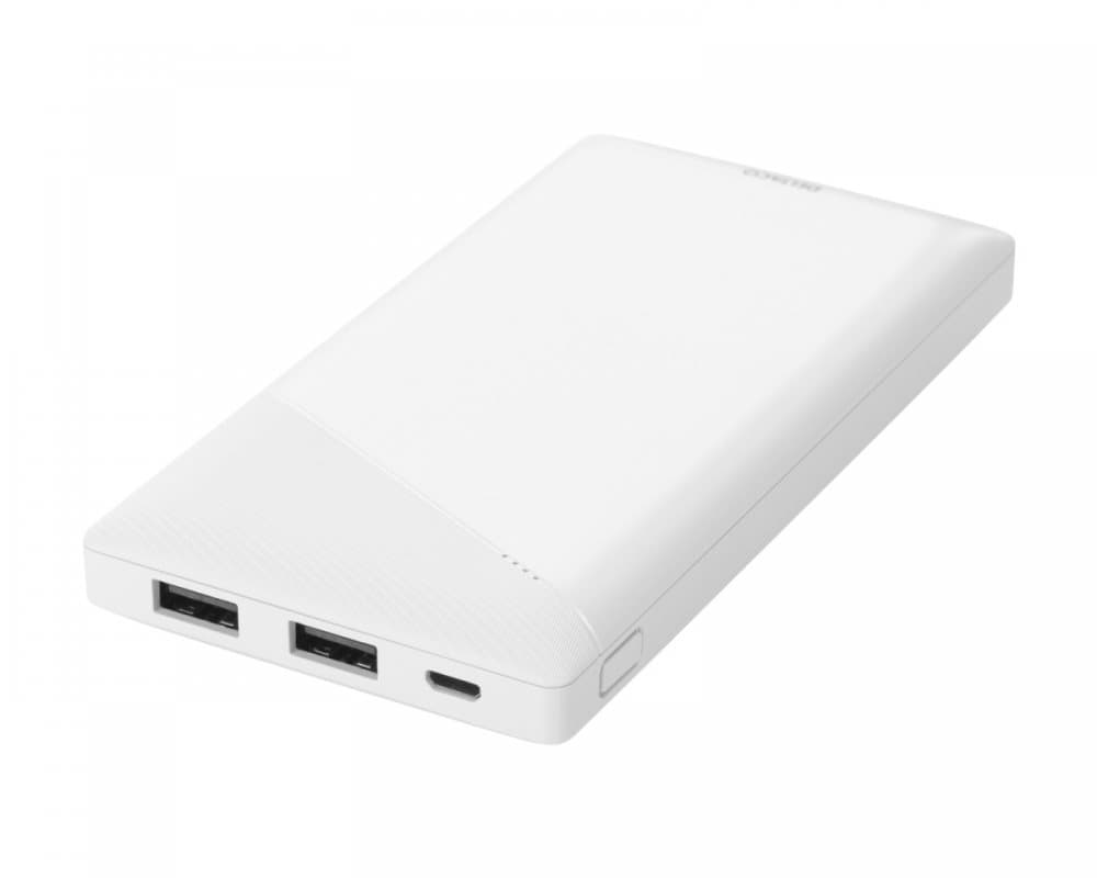 10000 mAh Powerbank - Hvit