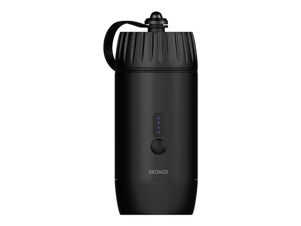 DELTACO PB-Q1002 - Strømbank - 15000 mAh - 55.5 Wh - 15 watt - 3 A - 2 utgangskontakter (USB, 24 pin USB-C) - svart