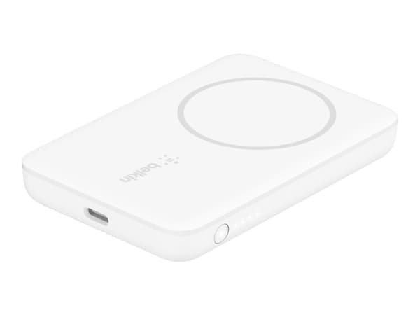 Belkin BoostCharge - Strömförsörjningsbank - 2500 mAh - 7.5 Watt (MagSafe) - vit - för Apple iPhone 12, 12 mini, 12 Pro, 12 Pro Max