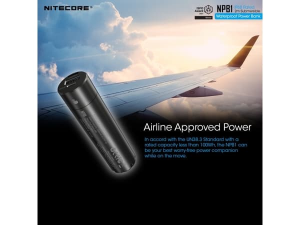 Nitecore NPB1, 5000 mAh, Lithium-Ion (Li-Ion), Quick Charge 3.0, 3,64 V, Sort