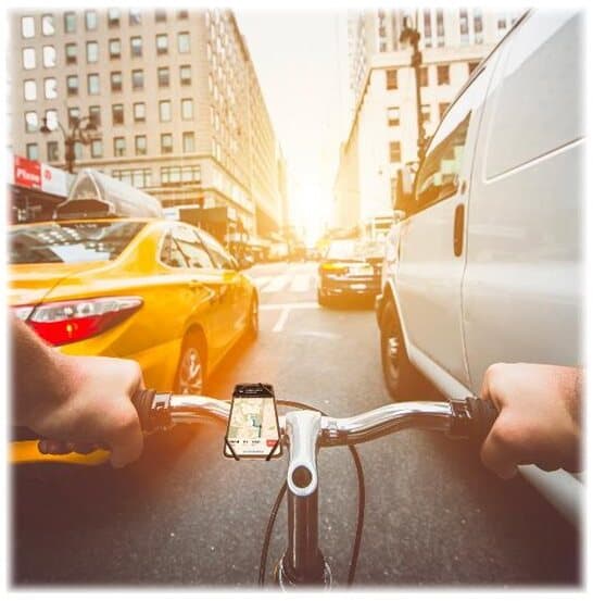 Celly - Power bank/bike holder - 5000 mAh - 2.1 A (2 x USB) - svart