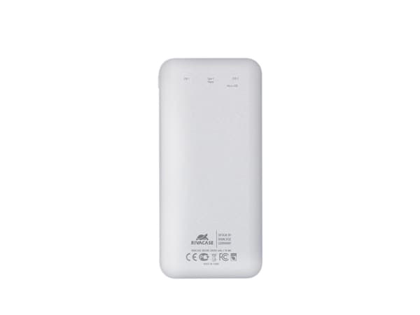 Rivacase VA2280, 20 000 mAh, litiumpolymer (LiPo), 3,7 V, 10 W, hvit