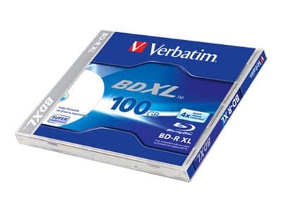 Verbatim - BD-R XL - 100 GB 4x - mustesuihkukäyttöön tarkoitettu tulostuspalkki - cd-levyt
