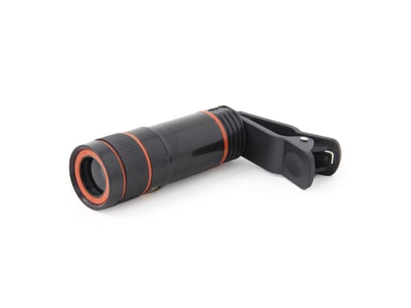 Gembird TA-ZL12X-01, Mobilobjektiv, Svart, Compatible with all phones with camera, Tele, 18 mm, 18 mm