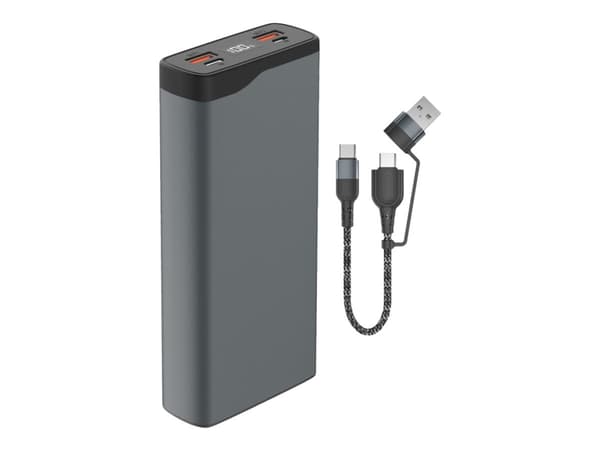 4smarts VoltHub Pro - Select Edition - strømbank - 20000 mAh - 74 Wh - 22.5 watt - 5 A - Huawei Fast Charge, PD 2.0, PD 3.0, QC 2.0, QC 3.0, AFC, SCP Sort, Metallisk