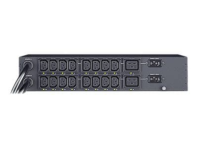 CyberPower Switched ATS PDU44302 - Kraftdistributionsenhet (kan monteras i rack) - AC 200-240 V - 1-fas - serial, Ethernet - ingång: 2 x IEC 60309 -