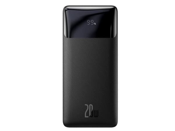 Baseus PPDML-M01, 20000 mAh, litiumpolymer (LiPo), 3,7 V, 20 W, Sort Sort