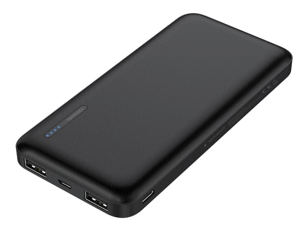 Gembird PB10-01 - Strømbank - 10000 mAh - 2 A (2 x USB) - svart