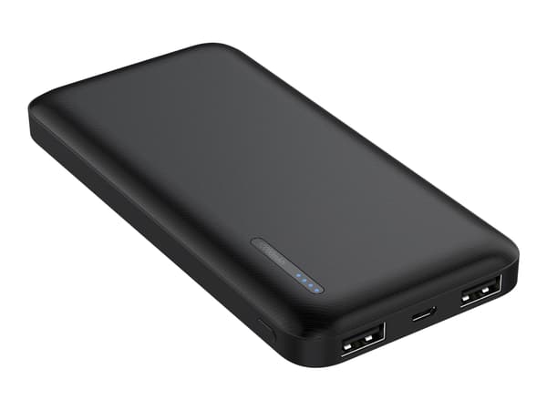 Gembird PB10-01 - Strømbank - 10000 mAh - 2 A (2 x USB) - svart