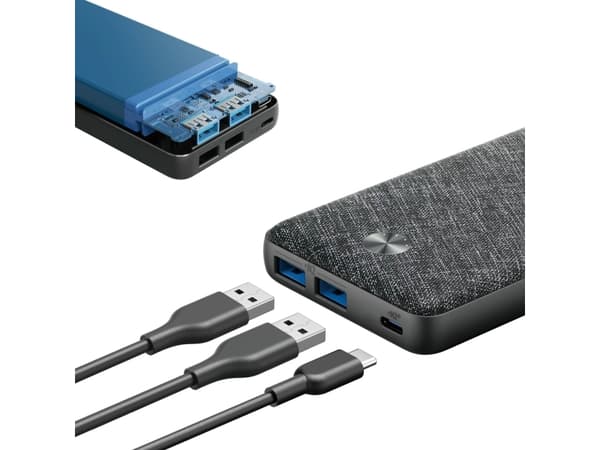 Anker PowerCore III Sense 20000 - Strømbank - 20000 mAh - 20 watt - 3 A - IQ, IQ 3.0, PD - 3 utgangskontakter (USB, 24 pin USB-C) - svart