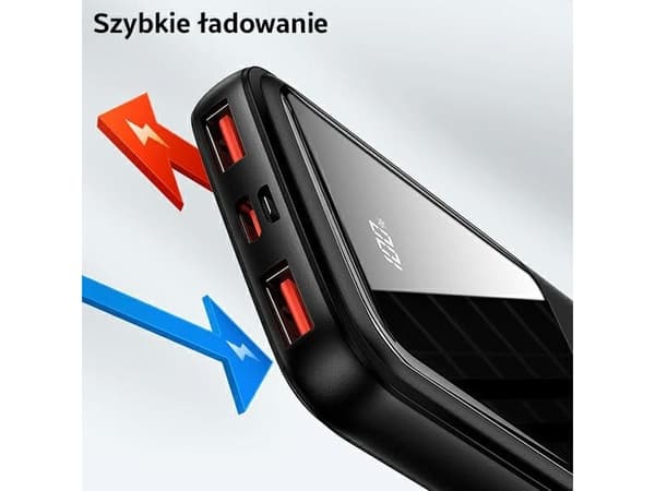 USAMS Powerbank PB58 10000mAh 22,5W QC3.0+PD Fast Charge svart farge 10KCD16101 (US-CD161)