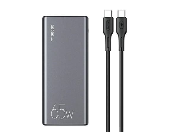 Usams Powerbank USAMS Powerbank PB59 30000mAh 65W 2xQC3.0 + PD Fast Charge black/black CMXLOGTC01 (US-CD165) + USB-C-USB-C cable