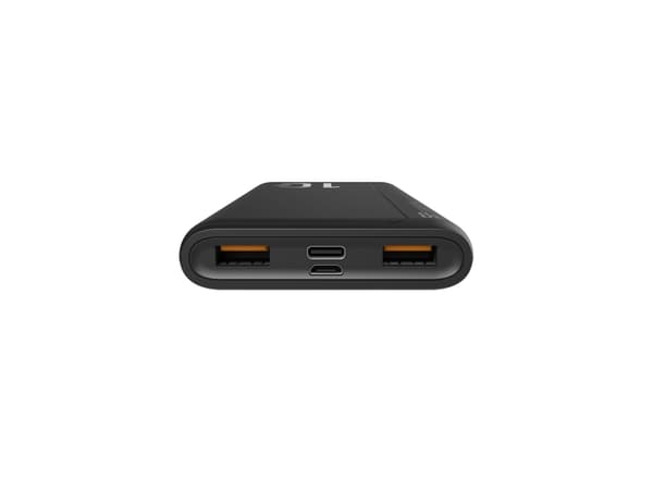 Silicon Power QP15 - Powerbank - 10000 mAh - 18 Watt - 3 A - PD, QC 3.0 - 3 utgångar-stikforbindelser (2 x USB, 24 pin USB-C) - vit