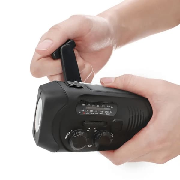 Vevradio Solceller, Ficklampa, Powerbank 2000mAh