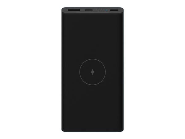 Xiaomi Mi - Trådløs nødlader - Li-pol - 10000 mAh - 36 Wh - 3 A - 2 utgangskontakter (24 pin USB-C, USB) - på kabel: USB-C - svart