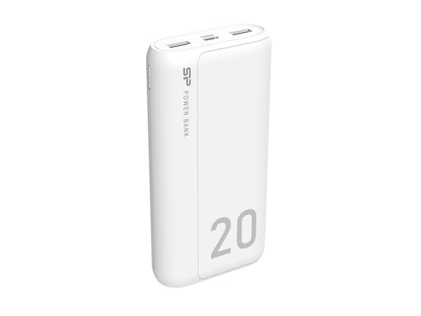 Silicon Power GS15 - Strømbank - 20000 mAh - 2.1 A - 2 utgangskontakter (USB) - hvit