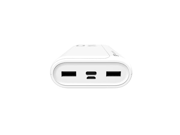 Silicon Power GS15 - Strømbank - 20000 mAh - 2.1 A - 2 utgangskontakter (USB) - hvit