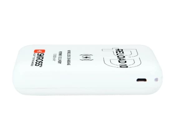 Skross RELOAD 10 Qi PD, Hvit, MP3/MP4, Mobiltelefon/smarttelefon, Nettbrett, Rektangel, 10000 mAh, USB, 37 Wh