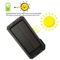 Miniatyrbild 2 av 10: Vattentålig Powerbank med Solceller Batteriladdare 10000mAh